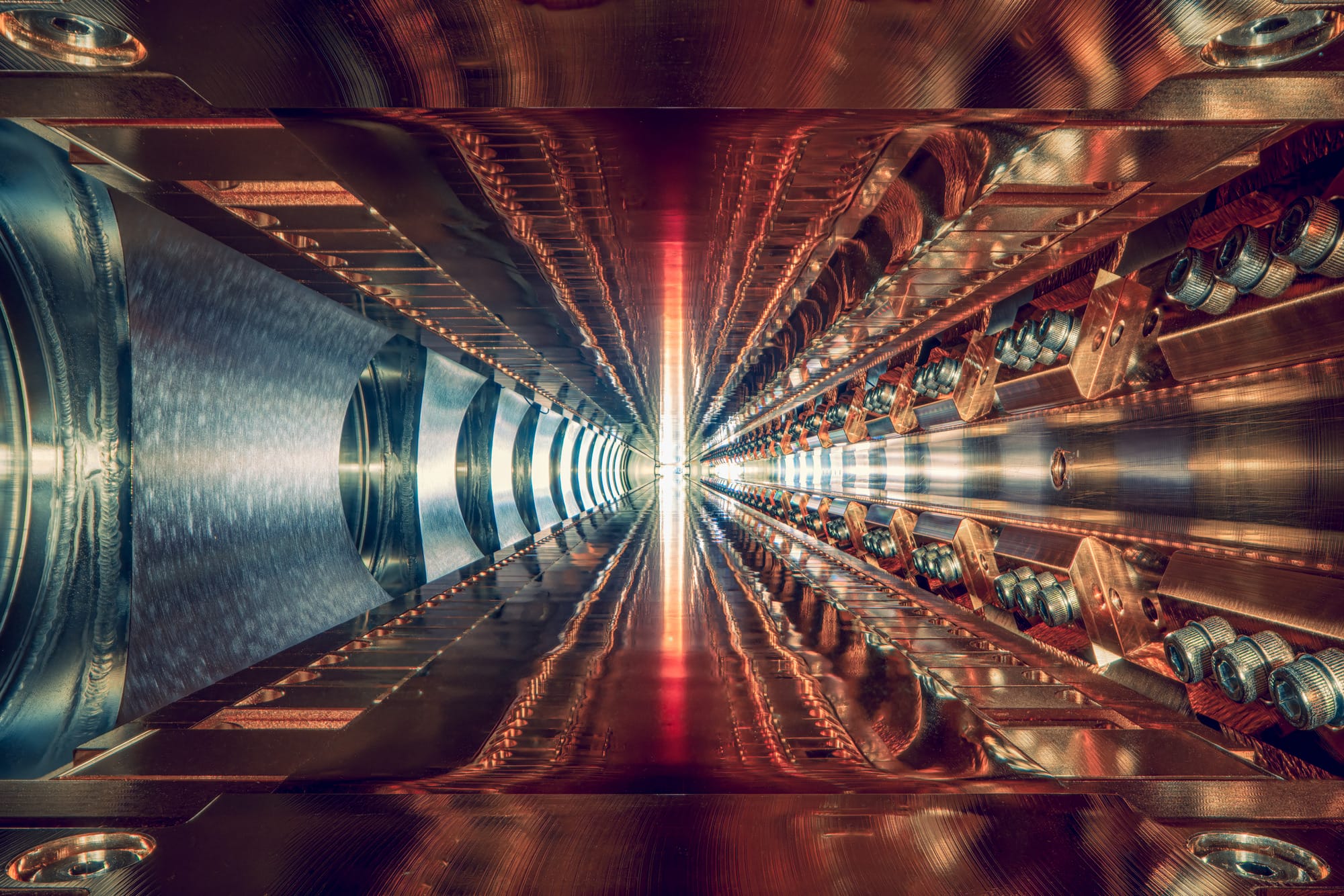 the inside of a Synchrotron Particle Accelerator